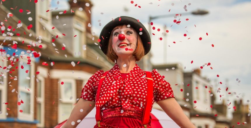 Clown about town, Photo by May Dogget