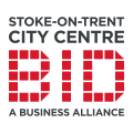 Stoke-on-Trent City Centre BID logo which reads 'Stoke-on-Trent City Centre BID a business alliance'